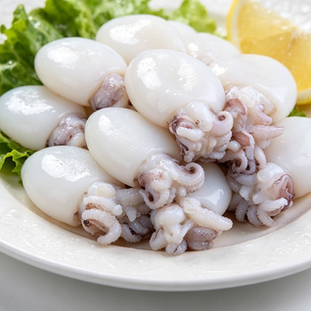 Delicate Baby Squid, Ready to Cook