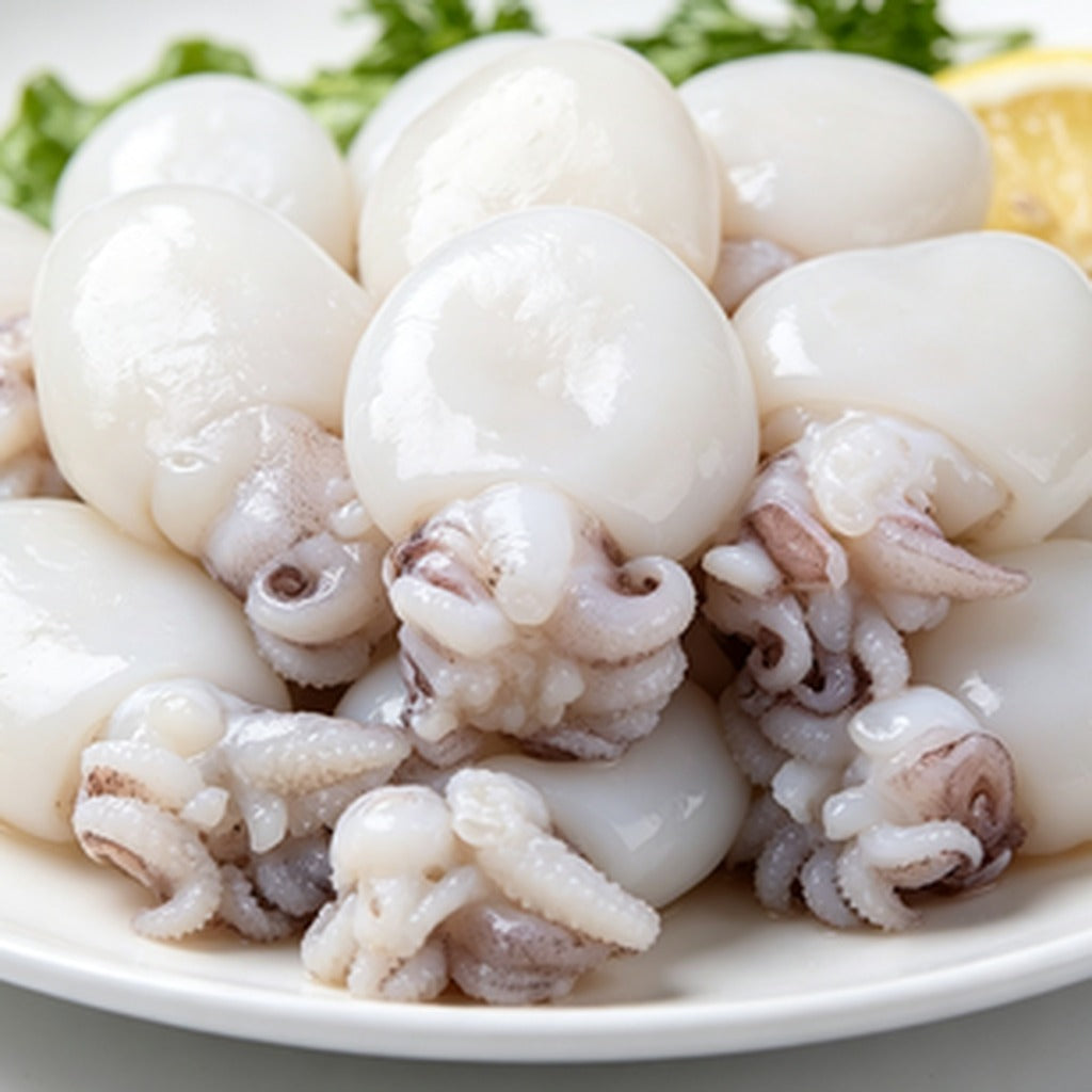 Delicate Baby Squid, Ready to Cook
