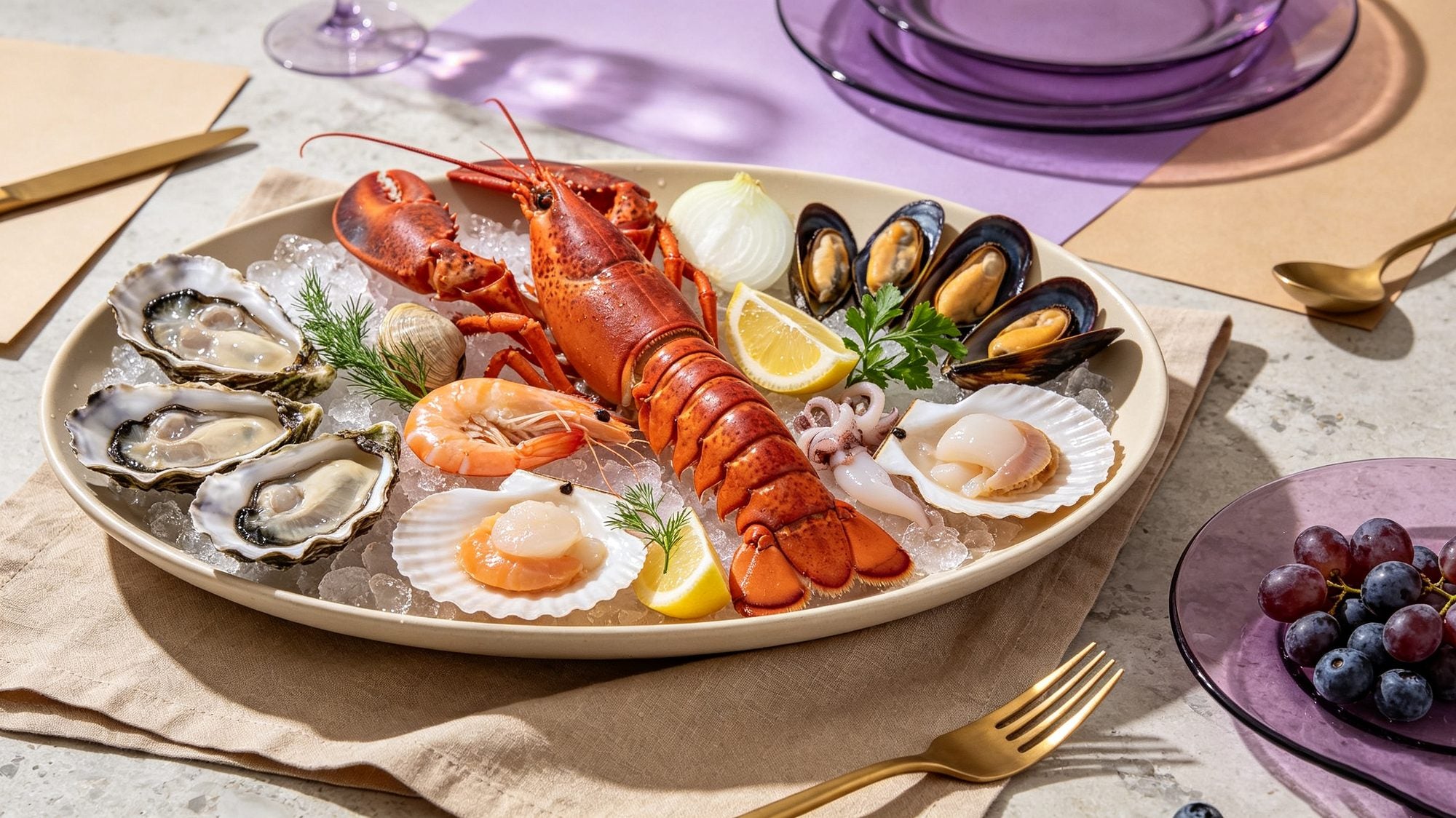 Wild-caught New Zealand seafood - whole fish, shrimp, scallops, squid and seafood snacks, packed chilled